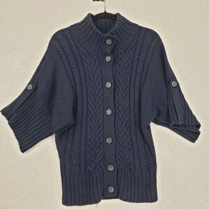 Banana Republic Sweater Womens Small Merino Wool Button Up Short Sleeve Cardigan